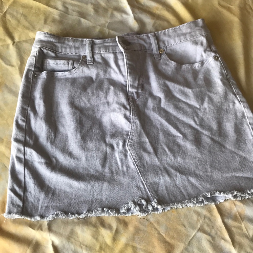 Lilac jean mini skirt
